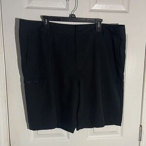 Magellan Fish Gear Mens 44 Black Fishing Shorts Water Repellent Zip Pocket